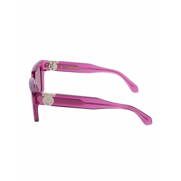 NEW!!! Salvatore Ferragamo SF2066S 665 Transparent Fuchsia Square Sunglasses main image 5